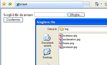 Campo File HTML - Scelta file