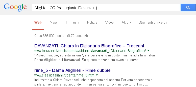 Google - AND e OR insieme